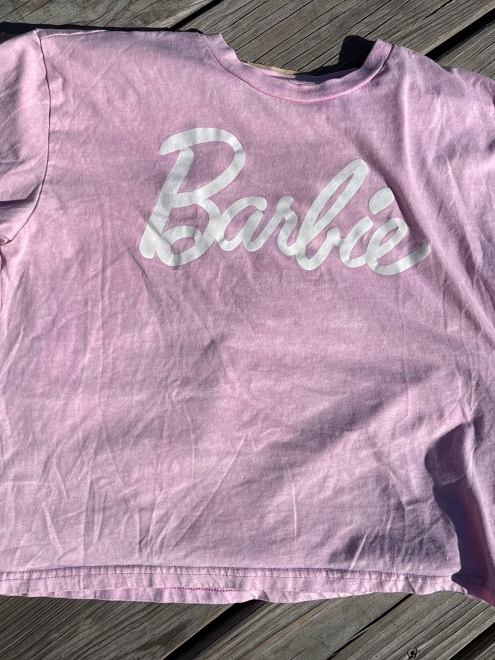 “Barbie girls” Barbie Light Pink Graphic Tee with White Logo